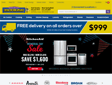 Tablet Screenshot of contractorshomeappliances.com
